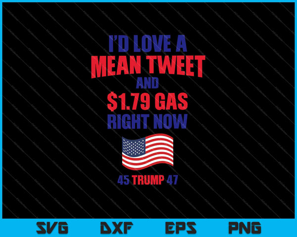 Id de partidario de Pro Trump Me encanta un tweet medio Precios de gasolina SVG PNG Cortar archivos imprimibles