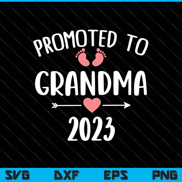 Promovido a abuela 2023 SVG PNG Cortar archivos imprimibles