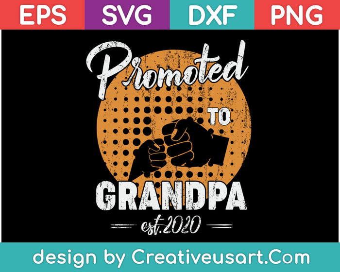 Promoted to Grandpa 2020 SVG PNG Cutting Printable Files