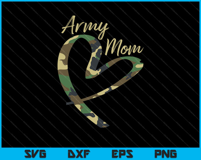 Orgullosa mamá del ejército SVG PNG cortando archivos imprimibles