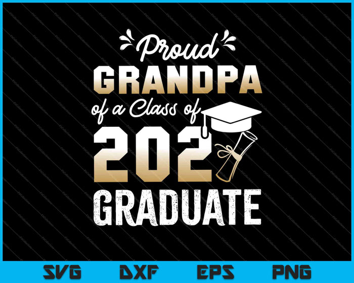 Trotse opa van een klas van 2021 Graduate Senior SVG PNG snijden afdrukbare bestanden