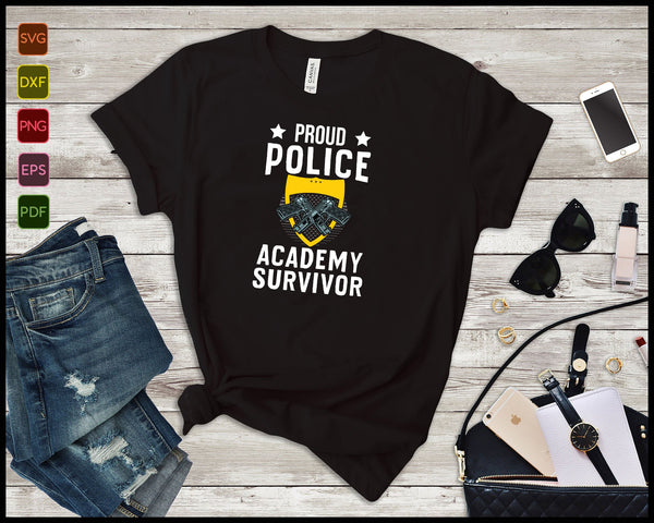 Proud Police Academy Survivor 2020 Graduation SVG PNG Cutting Printable Files