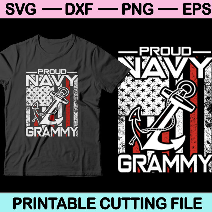 Orgulloso Navy Grammy SVG PNG cortando archivos imprimibles 