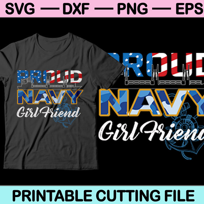Orgullosa amiga de la Marina SVG PNG cortando archivos imprimibles 