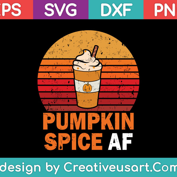 Pumpkin Spice Af SVG PNG Cutting Printable Files