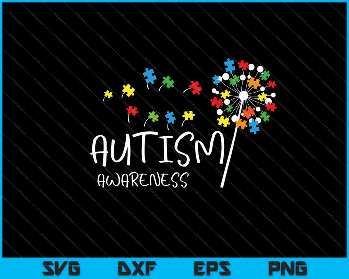 Puzzle Piece Cool Autism Awareness SVG PNG Cutting Printable Files
