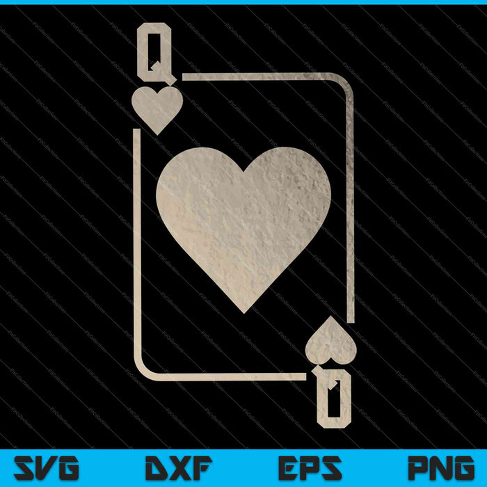 Reina de corazones jugando a las cartas disfraz de Halloween Glam SVG PNG cortando archivos imprimibles