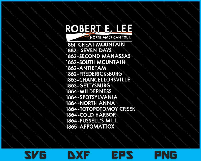 Robert E Lee SVG PNG cortando archivos imprimibles