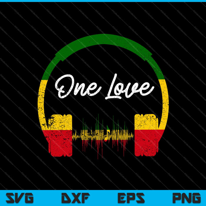Rasta Reggae Music Headphones Jamaican One Love Svg Cutting Printable Files