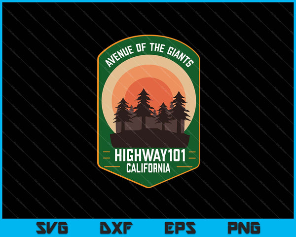 Redwood Avenue of the Giants Highway 101 California SVG PNG Files