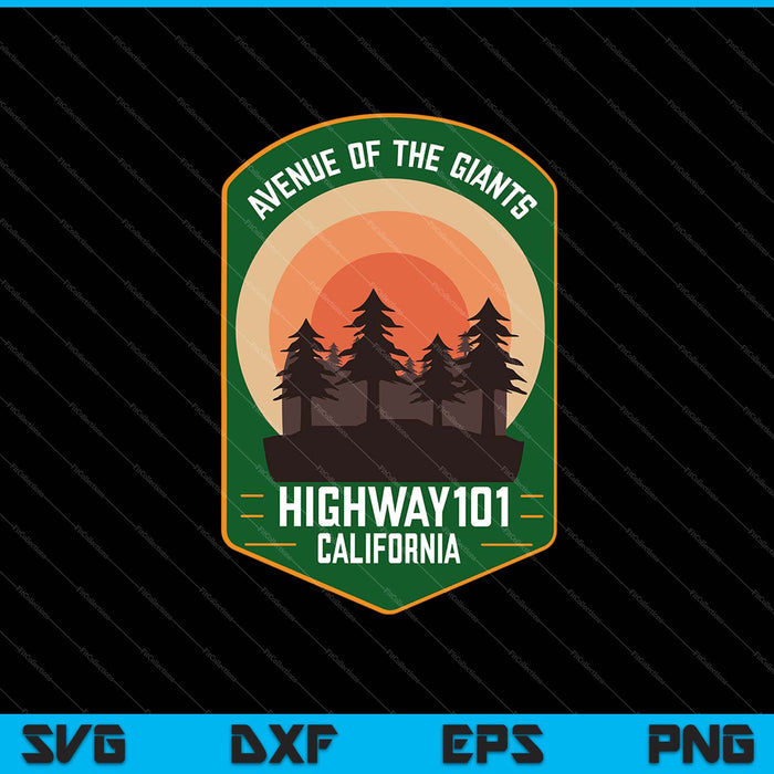 Redwood Avenue of the Giants Highway 101 California SVG PNG Files