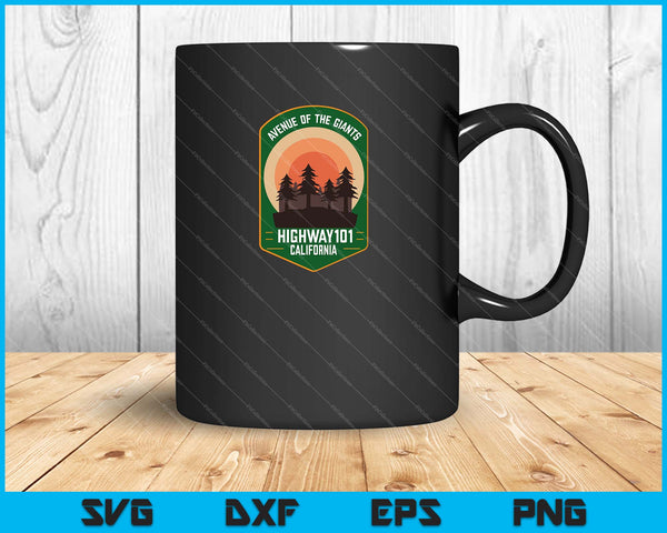 Redwood Avenue of the Giants Highway 101 California SVG PNG Archivos
