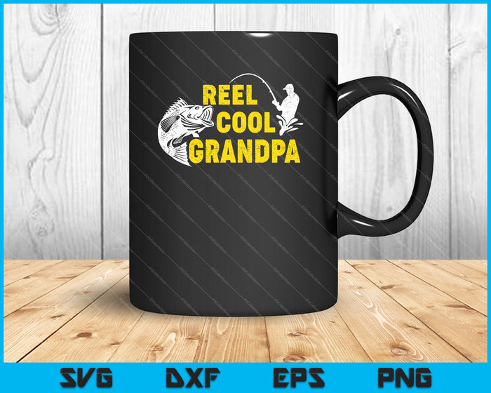 Reel Cool Grandpa SVG PNG Cortando archivos imprimibles