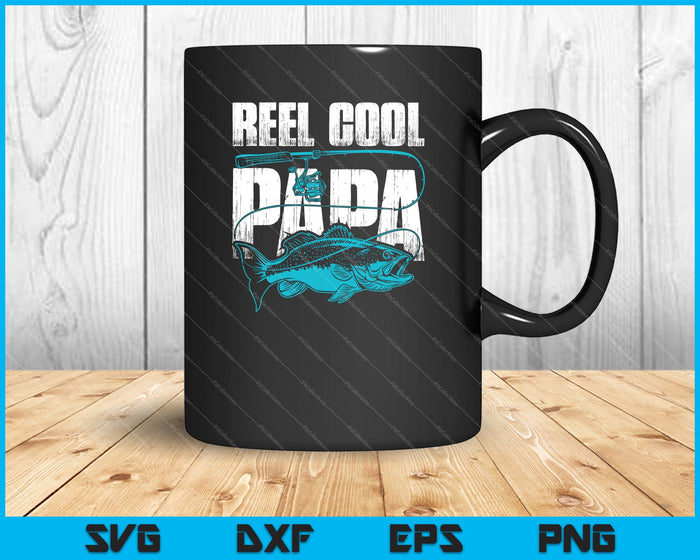 Reel Cool Papa Padres Día SVG PNG Cortar archivos imprimibles