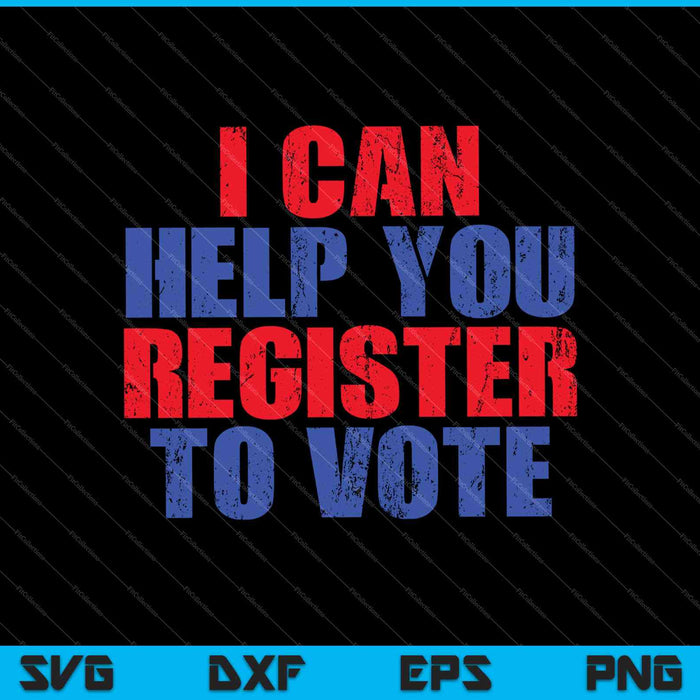 Registreer om te stemmen Kiezerregistratie 2024 Verkiezing SVG PNG snijden afdrukbare bestanden