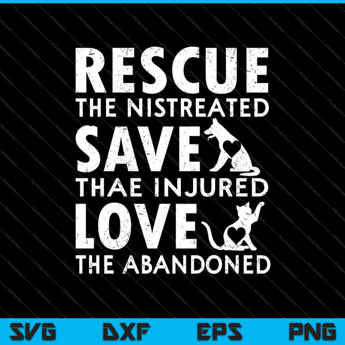 Rescue, Save, Love Animal Rescue, Dog Lover Cat Lover SVG PNG Cutting Printable Files