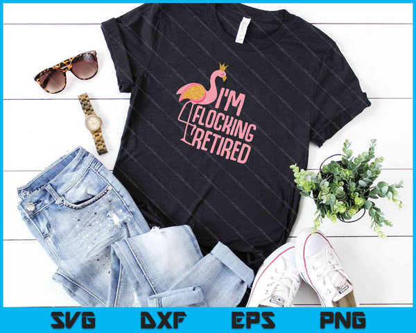Gepensioneerde Flamingo Lover SVG PNG snijden afdrukbare bestanden - on a t-shirt