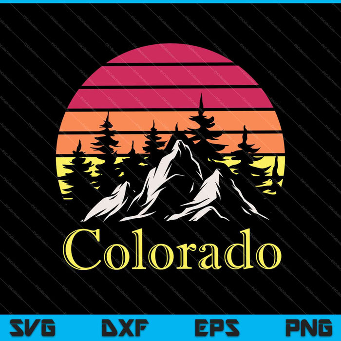 Retro Colorado CO Montañas Vida Silvestre Bighorn SVG PNG Cortar archivos imprimibles