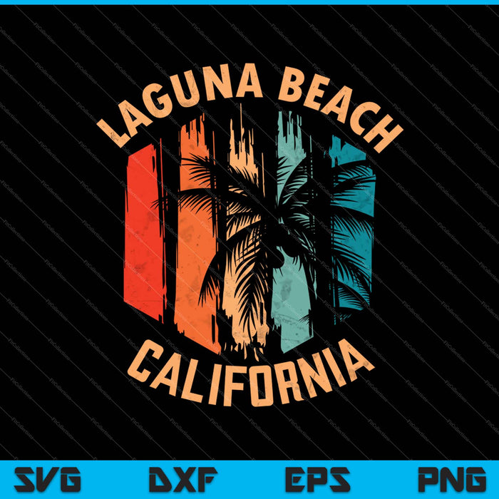 Retro Laguna Beach California SVG PNG Cutting Printable Files