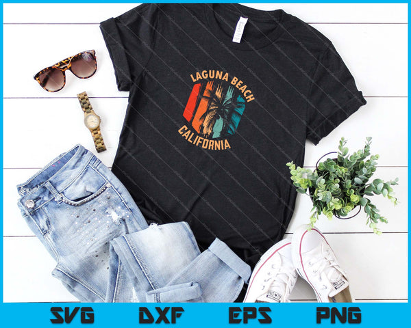 Retro Laguna Beach California SVG PNG Cutting Printable Files - on a t-shirt