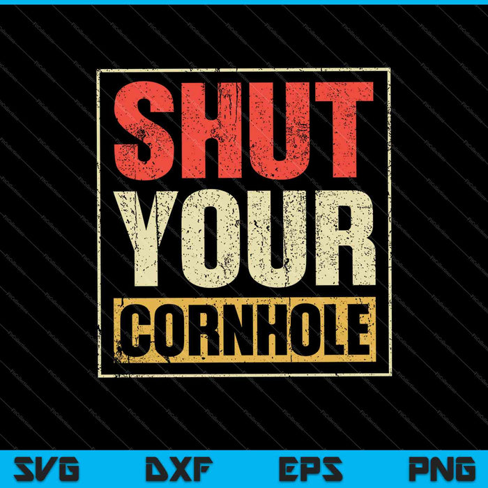 Retro sluit je Cornhole SVG PNG snijden afdrukbare bestanden