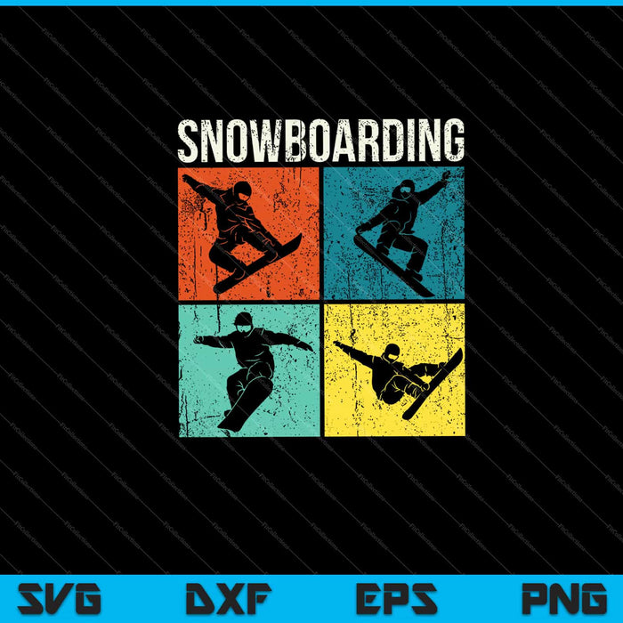 Retro Snowboard and Snowboarding Svg Cutting Printable Files