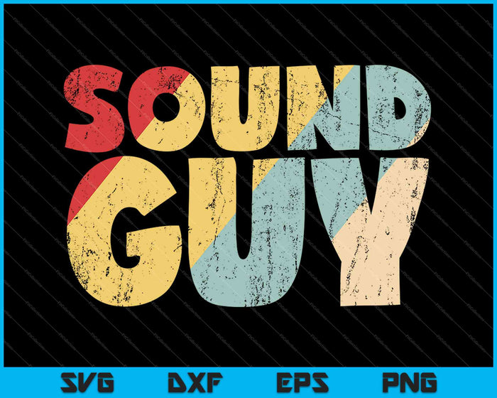 Retro Vintage Audio Engineer Sound Guy SVG PNG Cutting Printable Files