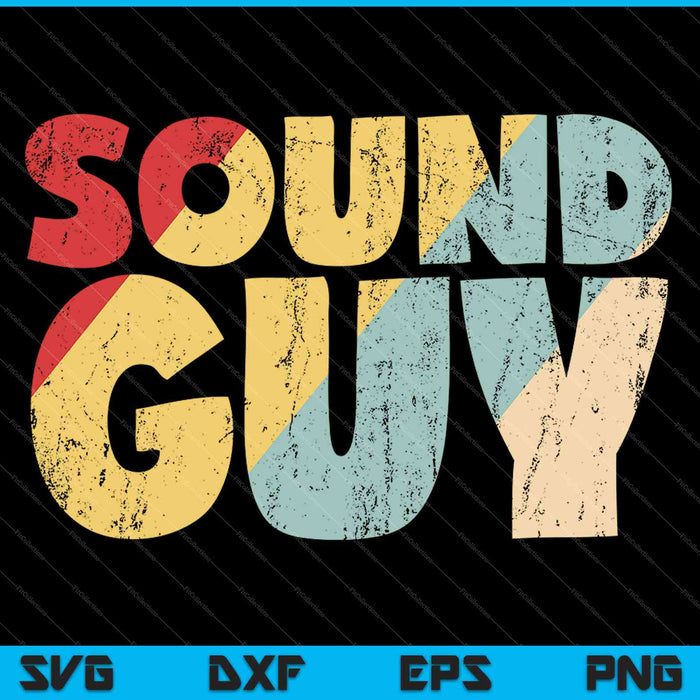 Retro Vintage Audio Engineer Sound Guy SVG PNG Cutting Printable Files