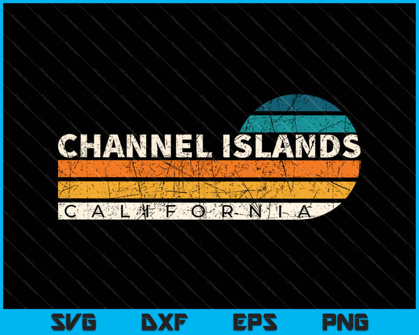 Retro Vintage Channel Islands California SVG PNG Cutting Printable Files