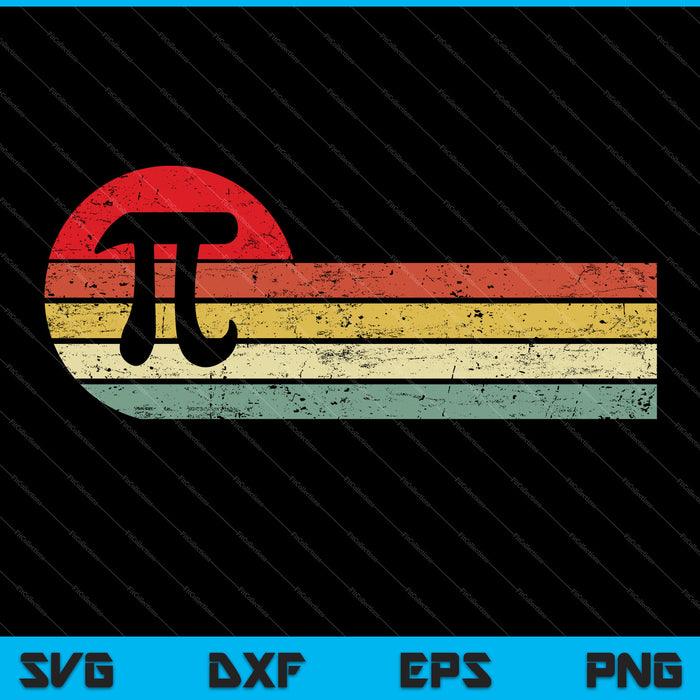 Retro Vintage Pi Day SVG PNG Cortar archivos imprimibles