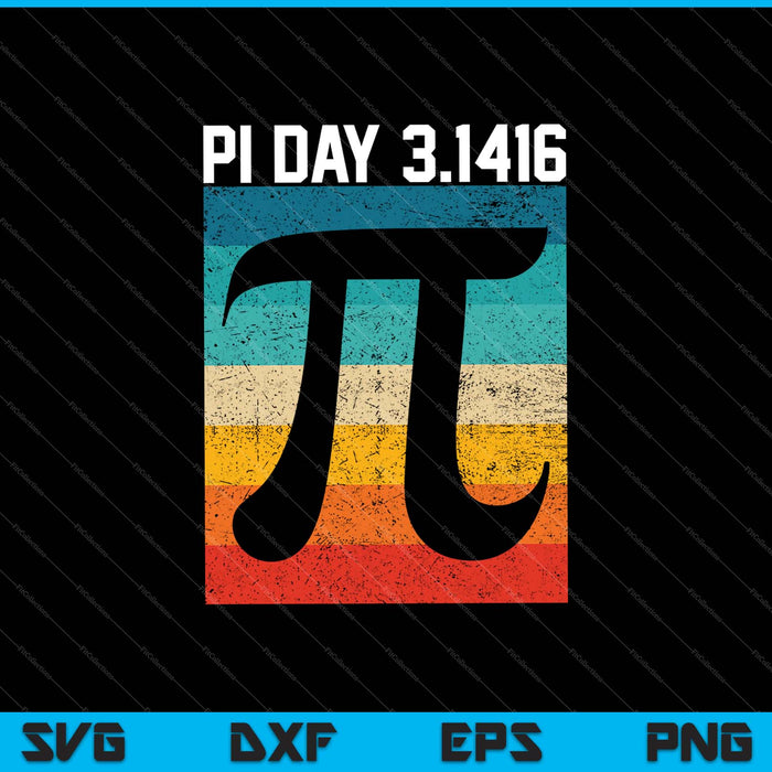 Retro Vintage Pi Day 3.14 grappige Math Nerd SVG PNG snijden afdrukbare bestanden