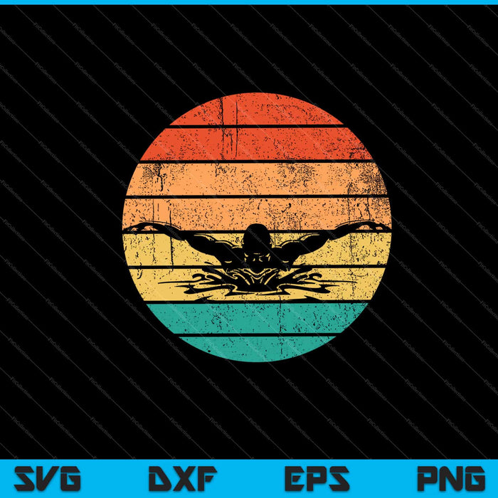 Retro Vintage zwemmen Svg snijden afdrukbare bestanden