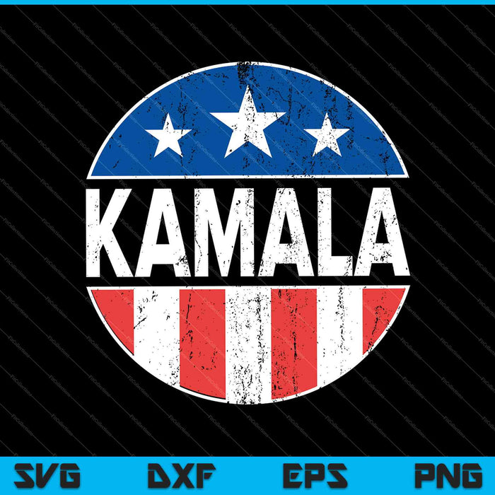 Retro stem Kamala SVG PNG snijden afdrukbare bestanden
