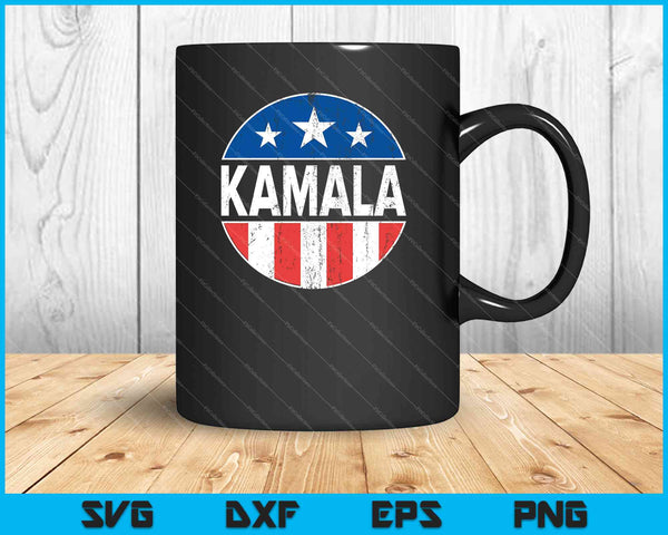 Retro Voto Kamala SVG PNG Cortar archivos imprimibles