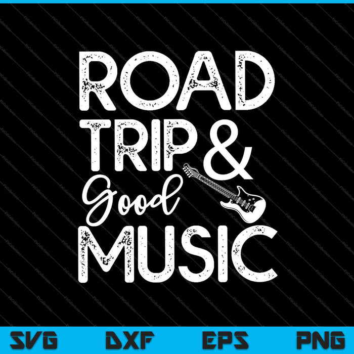 Viaje por carretera y buena música SVG PNG cortando archivos imprimibles