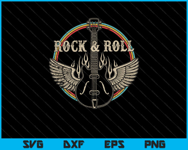 Rock & Roll Guitar Wings Music Svg Cutting Printable Files