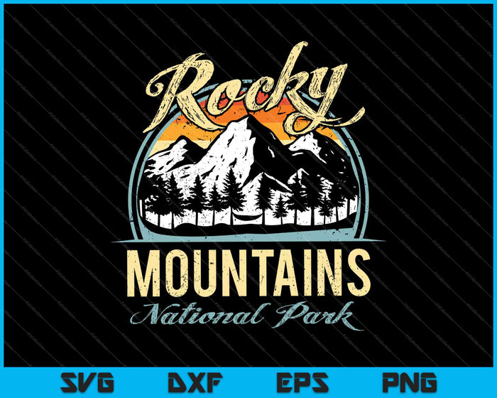 Rocky Mountains National Park SVG PNG snijden afdrukbare bestanden