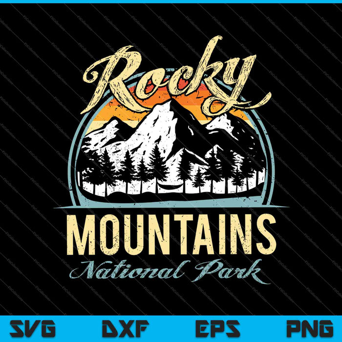 Parque Nacional de las Montañas Rocosas SVG PNG Cortar archivos imprimibles