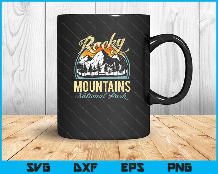 Parque Nacional de las Montañas Rocosas SVG PNG Cortar archivos imprimibles