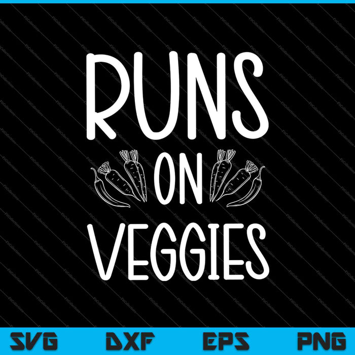 Ejecutar en verduras veganas SVG PNG cortando archivos imprimibles