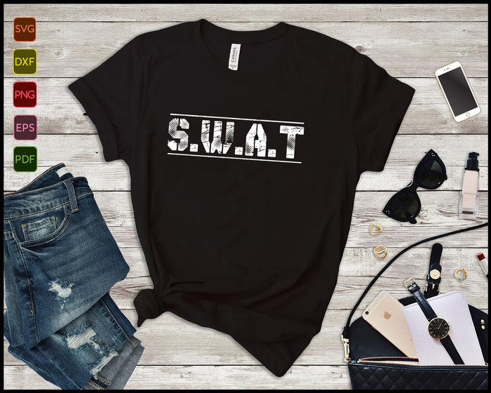 S.W.A.T Team SWAT Law Enforcement Police cop Duty SVG PNG Cutting Printable Files