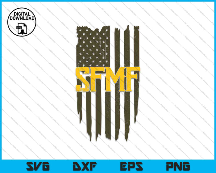 Bandera SFMF SVG PNG cortando archivos imprimibles