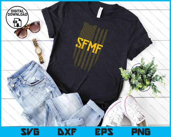 SFMF Flag SVG PNG Cutting Printable Files - on a t-shirt