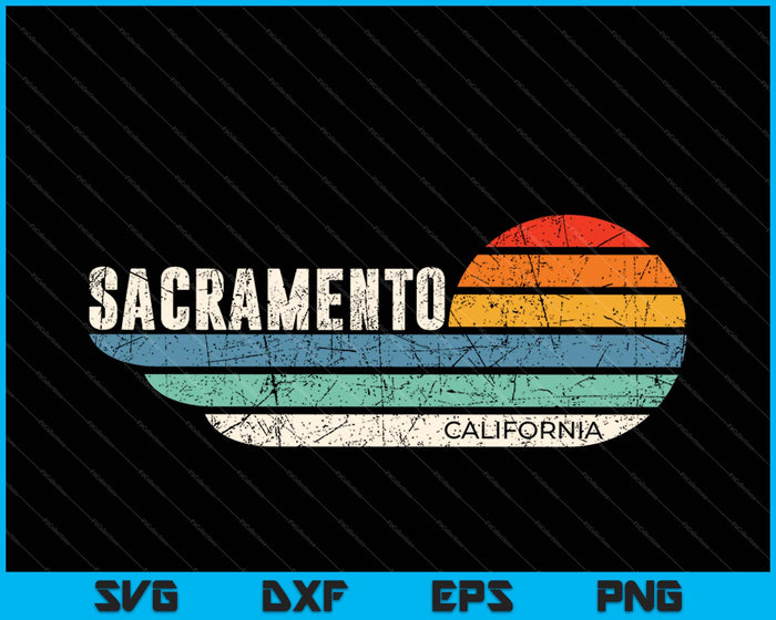 Sacramento Californië SVG PNG snijden afdrukbare bestanden
