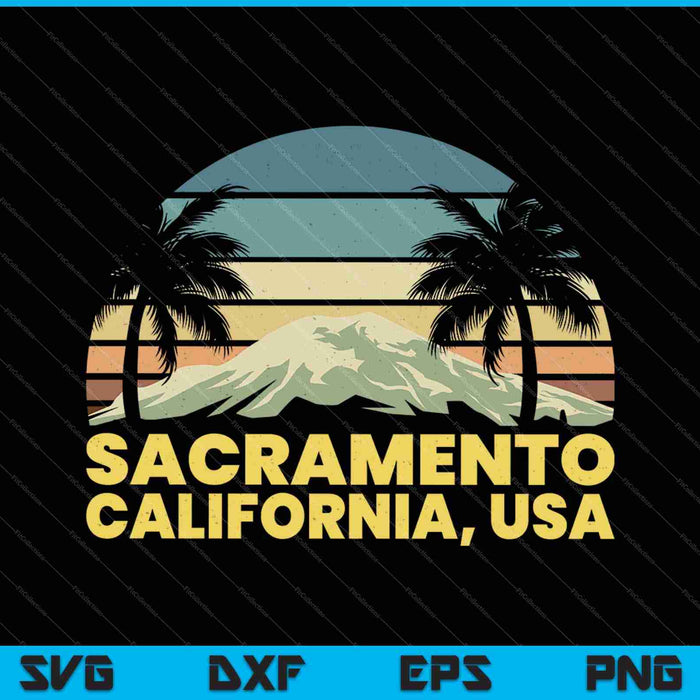 Sacramento Californië SVG PNG snijden afdrukbare bestanden