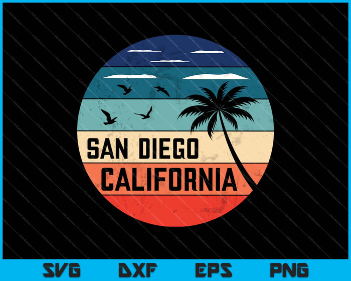 San Diego California SVG PNG Cortar archivos imprimibles