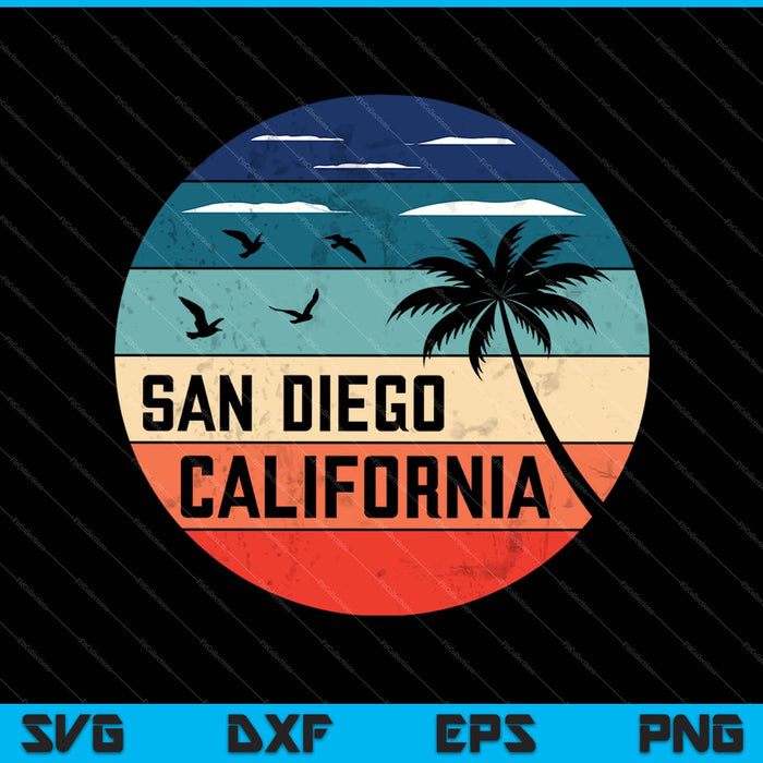 San Diego California SVG PNG Cutting Printable Files