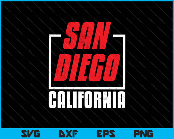 San Diego California SVG PNG Cutting Printable Files