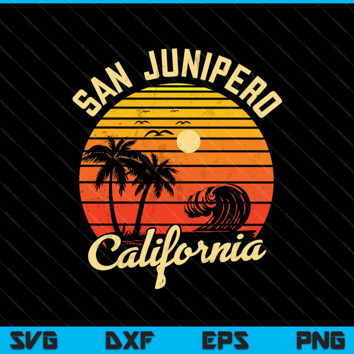 San Junipero California Beach Vacation Souvenir SVG PNG Cortar archivos imprimibles