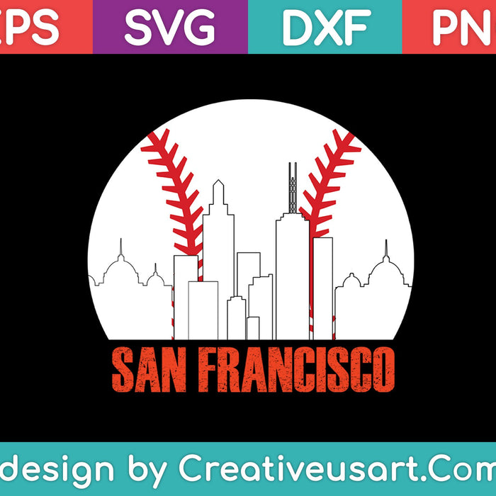 San Francisco SVG PNG snijden afdrukbare bestanden